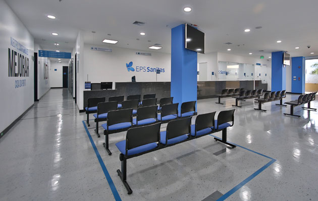 Sala de espera EPS Sanitas
