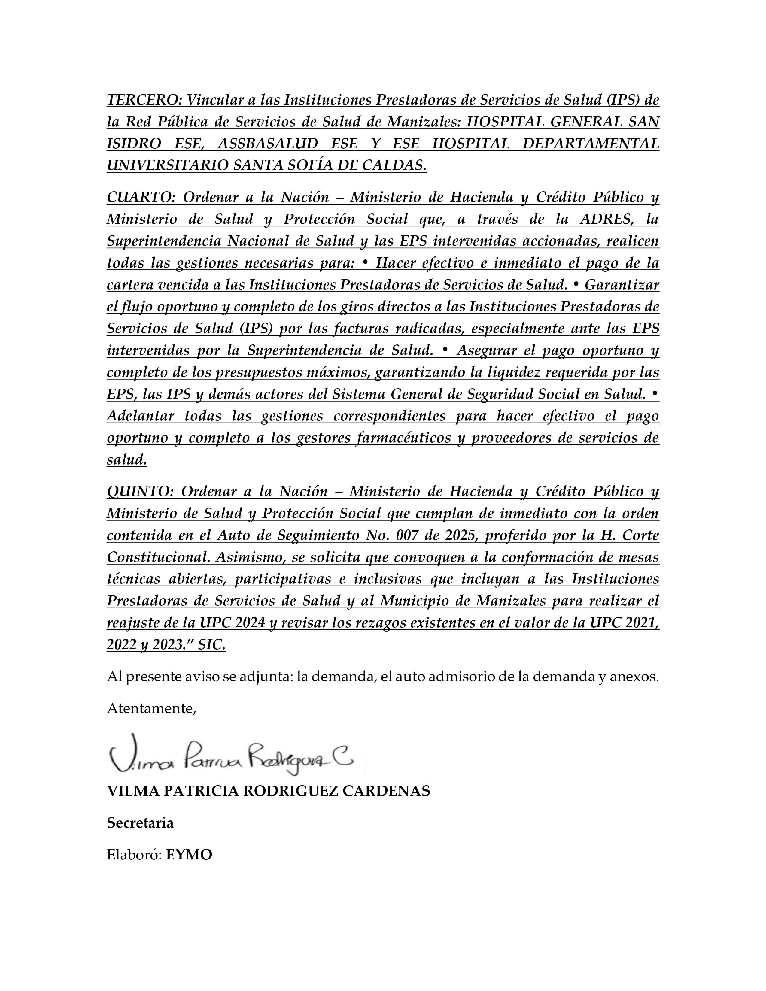 Aviso tribunal caldas 2