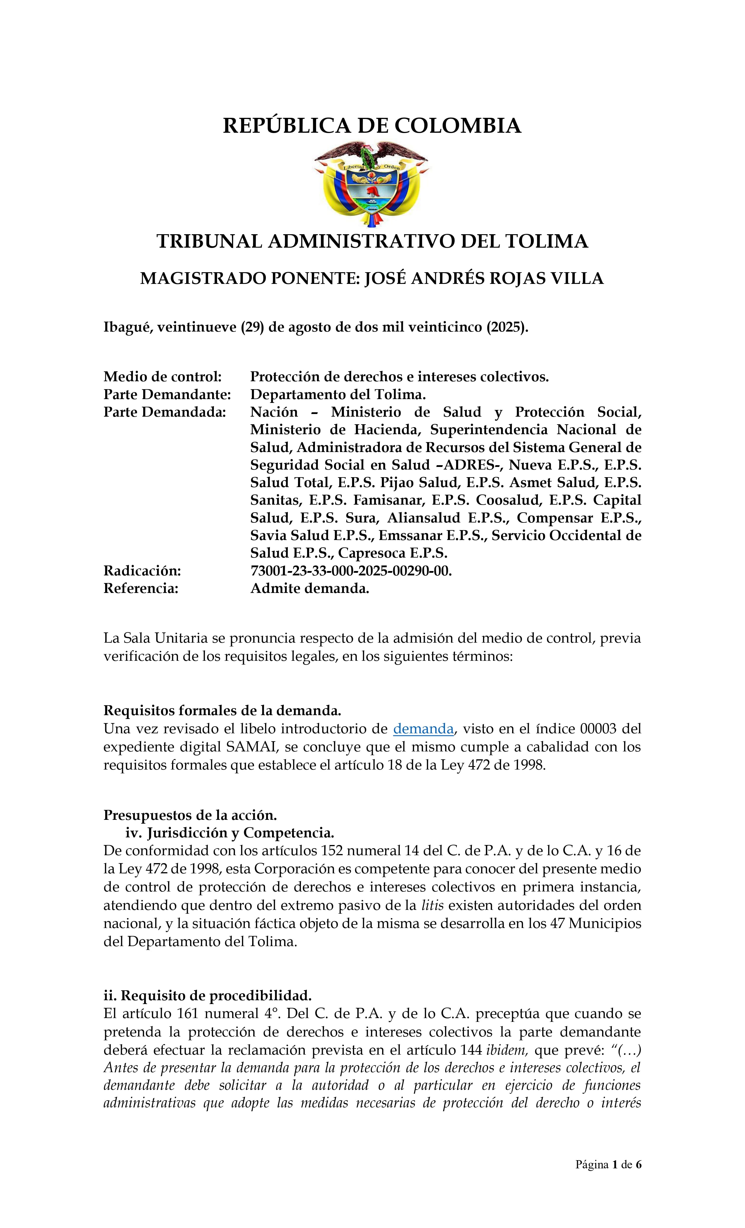 Aviso tribunal Tolima 1