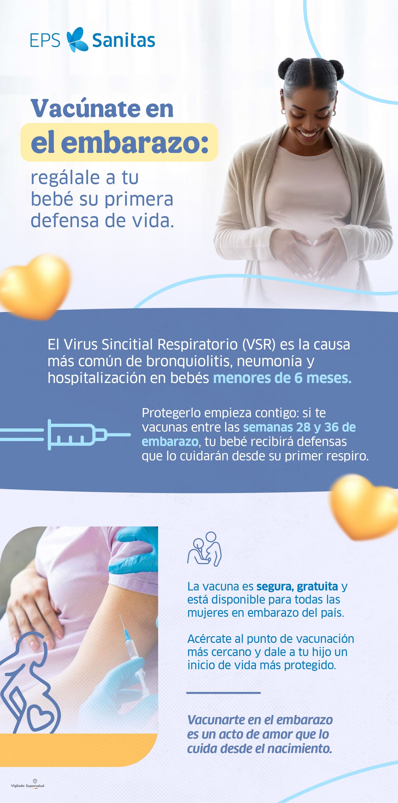 Afiche vacunate en el embarazo