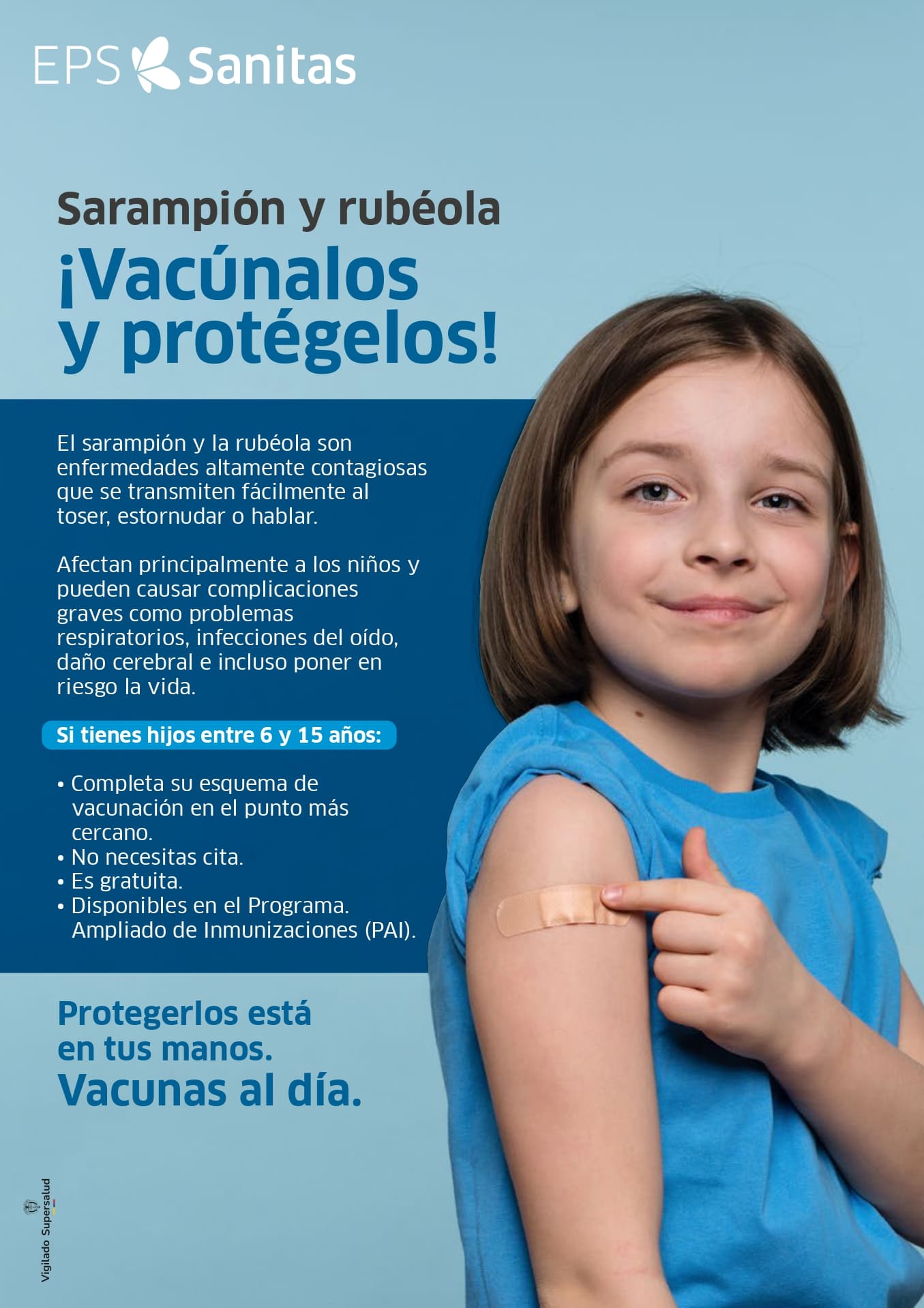 Afiche sarampión y rubéola