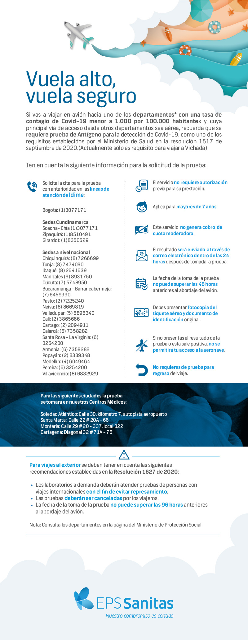 Vuela alto, vuela seguro Novedades EPS Sanitas Keralty