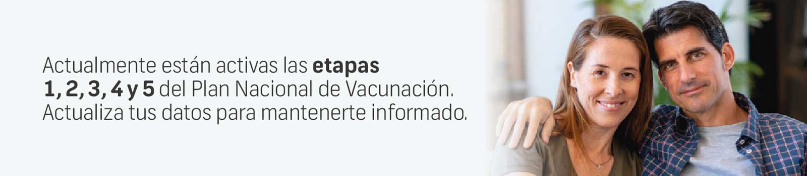 actualmente están activas las etapas 1,2,3,4 y 5 del plan nacional de vacunación