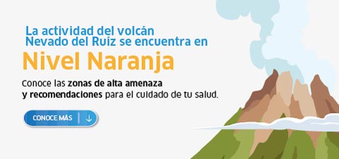 Información sobre actividad en el volcán Nevado del Ruiz