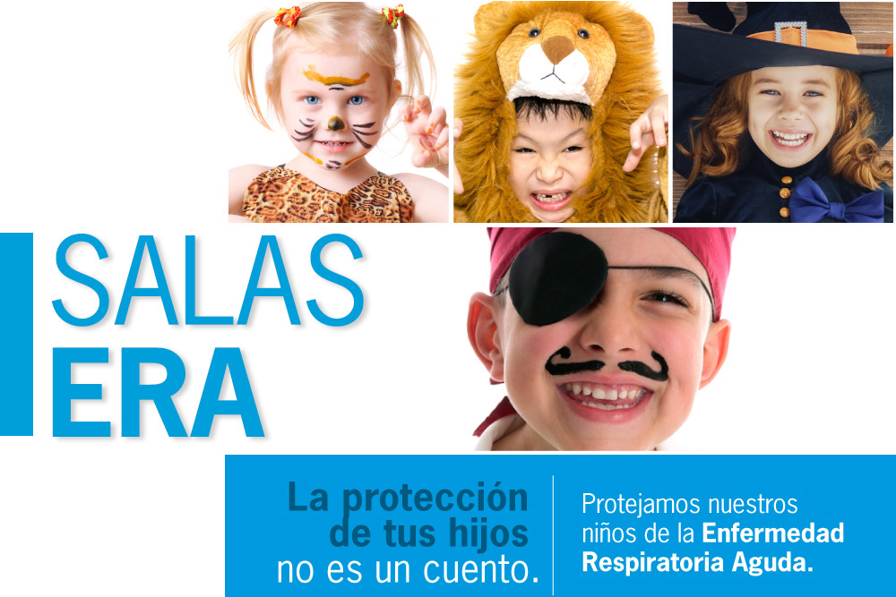 Salas ERA Rostros de niños disfrazados