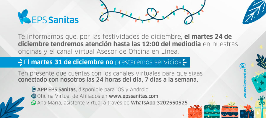 pop up eps sanitas